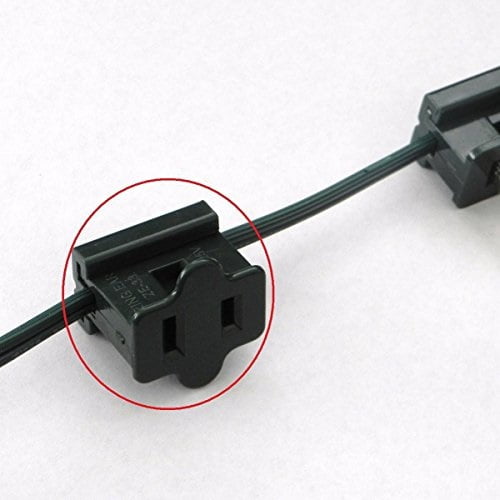 SPT-2-Black-Male Zip Plug SPT-2 Male Female Slip on Plug for SPT Zip Cord Cable 25 Pack Vampire Plug Gilbert Plug 8 AMP
